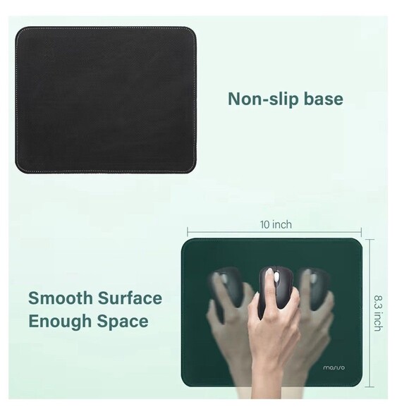 MOSISO Wrist Rest Support & Mousepad Non-Slip Memory Foam Set Peacock Green New - Picture 7 of 7